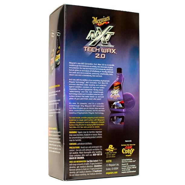 Meguiar's NXT Gen Tech Wax 2.0 - G12718, 18 Oz, Deep Gloss, UV