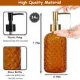 thumbnail image 2 of Dispensador de jabón YYTSGG de vidrio naranja de 400 ml con bomba de plástico dorado, 2 of 6