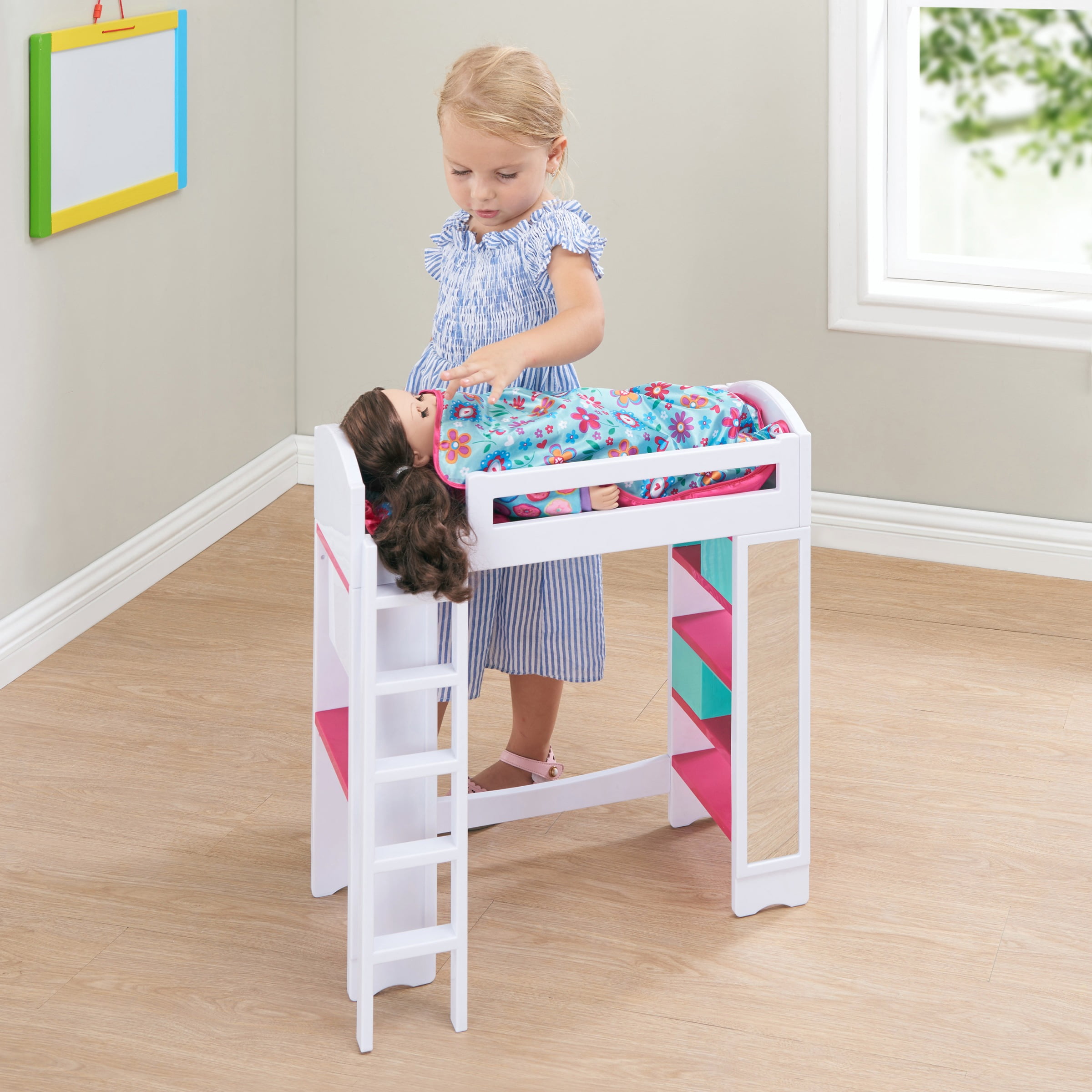 doll loft bed with desk