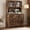 Brown, variant on Eastvita 63-Inch Tall Freestanding Grey Kitchen Pantry Cabinet with Drawers/Hutch/Glass Doors//Adjustable Shelves for Microwave Storage