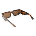 thumbnail image 4 of Womens Mod Rectangle Thick Plastic Fashion Sunglasses Tortoise - Brown, 4 of 4