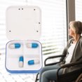 thumbnail image 3 of Intelligent Pills Box 4 Grids Pills Box, Dustproof Portable Medicine Box, For Elderly Patient Home Outdoor, 3 of 8
