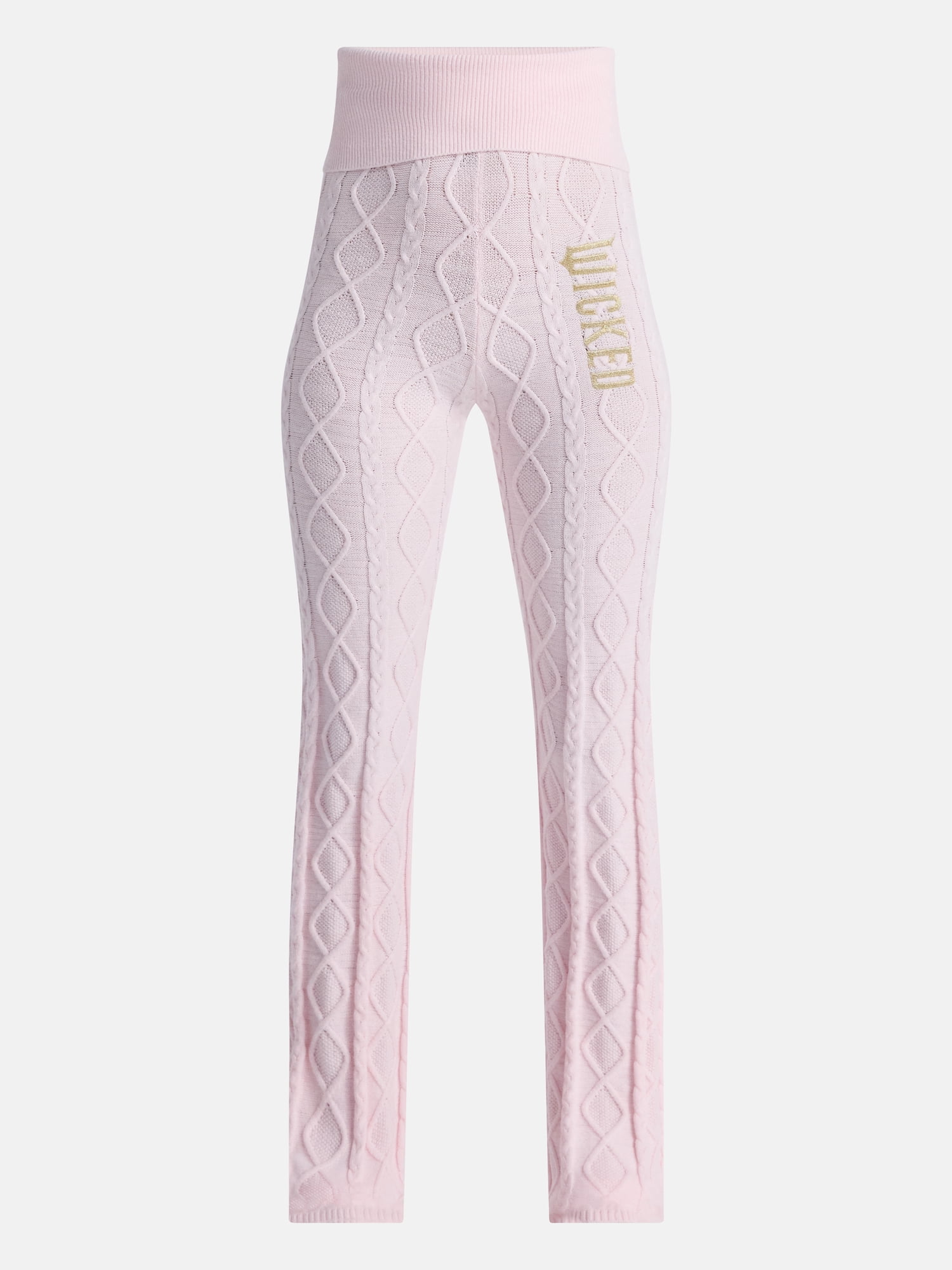 Wicked Women's Graphic Cable Knit Sweater Pants, 30" Inseam, Sizes XXS-XXL
