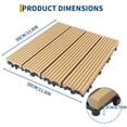 thumbnail image 2 of Garvee 48-Pack 12"x12" Interlocking Composite Deck Tiles for Patio, Balcony, Porch, Poolside, Teak, 2 of 8
