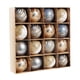 thumbnail image 4 of Juego de 16 bolas navideñas irrompibles para decorar el árbol de Navidad. Azul y blanco, 4 of 9