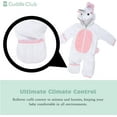 thumbnail image 3 of Cuddle Club One Piece Romper Hooded Fleece Onesie Jumper for Baby, Unicorn 18-24 Mos, 3 of 7