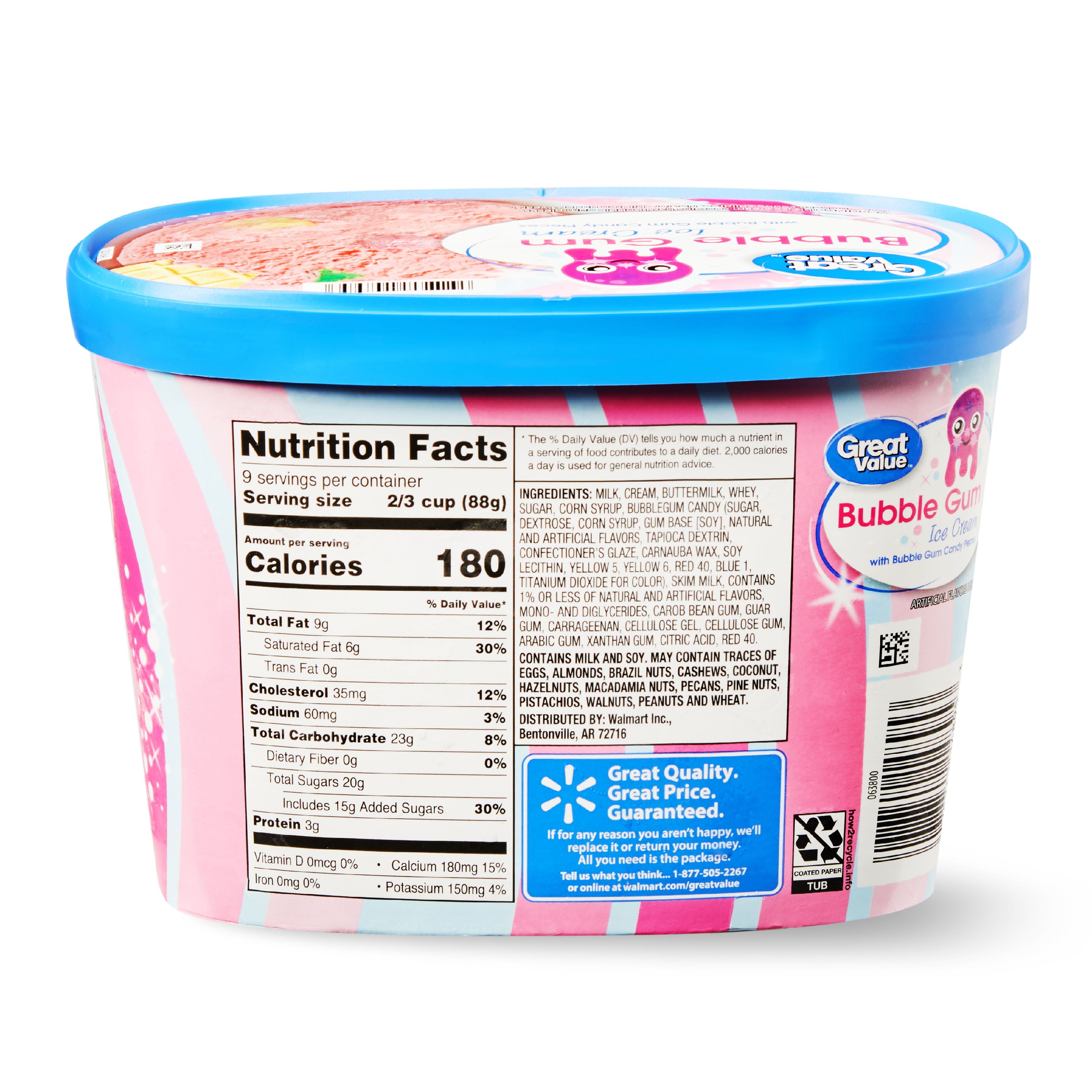 Great Value Ice Cream Bubble Gum 48 Fl Oz Walmart Com Great Value Ice Cream Bubble Gum 48 Fl Oz Walmart Com