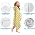 thumbnail image 7 of Yellow and White Checkerboard Pattern Hooded Bath Towel，60"x35" for Ages 3 To 12 Kids, Quick Dry Lightweight Soft Microfiber Hood Beach Towel Cover Up for Kids, 7 of 7