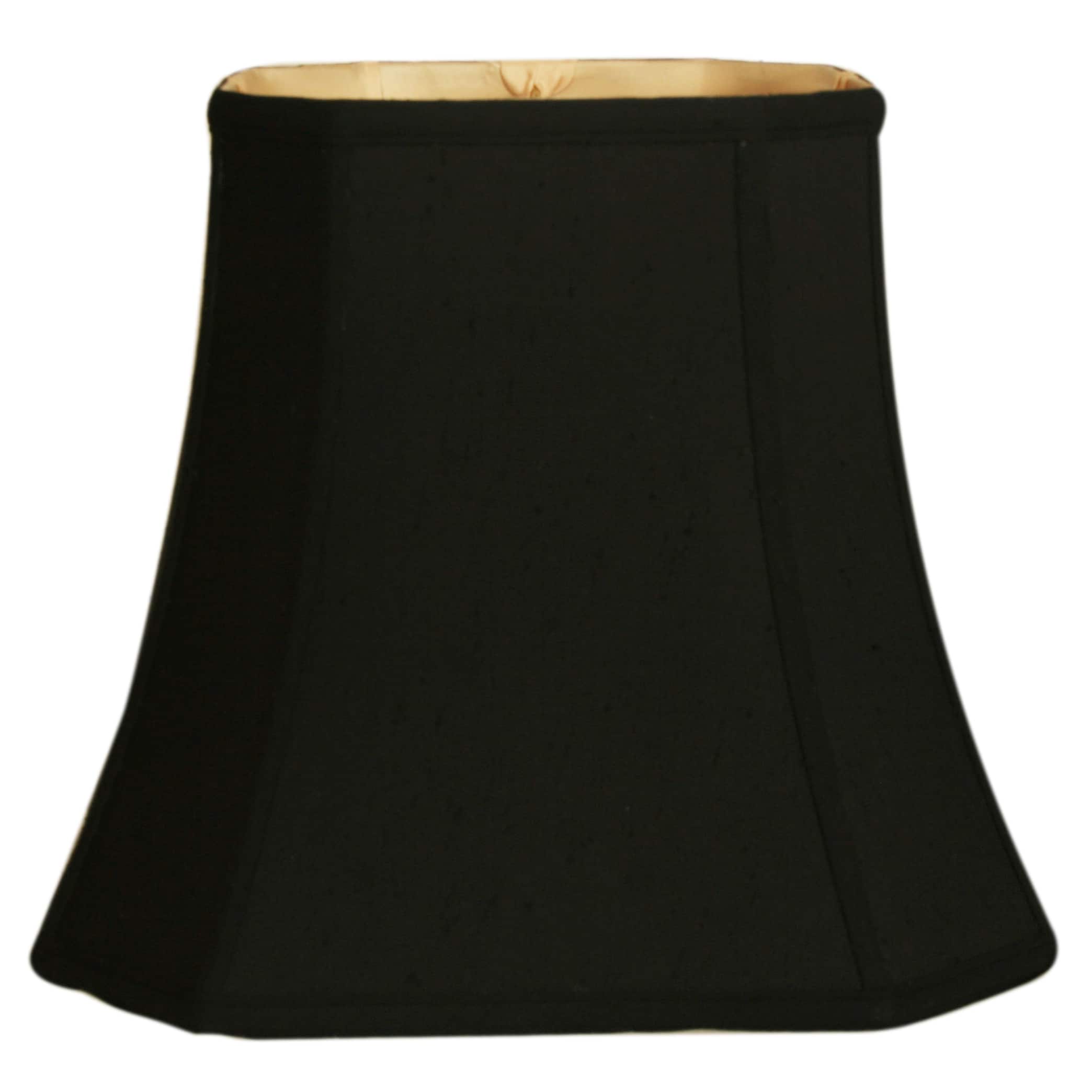 Royal Designs Square Cut Corner Basic Lamp Shade, Black/Gold 8 x 12 x 11.5 Royal Designs Square Cut Corner Basic Lamp Shade, Black/Gold 8 x 12 x 11.5