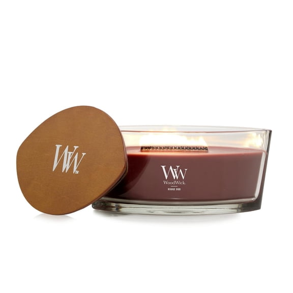 ROUGE OUD Ellipse HearthWick Flame Scented Candle by WoodWick