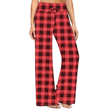 UVN Pajama Pants for Women Casual Wide Leg Lounge Yoga Pants Comfy Loose Drawstring Sleep PJ Bottoms