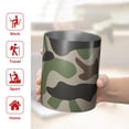 thumbnail image 5 of Camouflage 12oz Stainless Steel Coffee Mug – Double-Wall Insulated Cup with Spill-Resistant Lid, 360° Full-Print Design, Keeps Drinks Hot & Cold for Home, Office, Travel, Thanksgiving,Christmas, 5 of 5