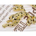 thumbnail image 2 of Clear Rhinestones Black Enamel Leopard Cheetah Cat Earring Necklace Set, 2 of 5