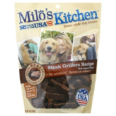 Milo's Kitchen Steak Grillers Beef Recipe With Angus Steak Dog Treats, 18-Ounce