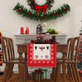 thumbnail image 3 of Bandera de mesa navideña, mantel individual de tela con estampado de decoración del hogar, mantel de lino cifrado, bandera de mesa aislada, 3 of 5