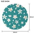 thumbnail image 2 of Round Tablecloth Table Style Cover 60 Inch Polyester Waterproof Stain Wrinkle Free flower Design, 2 of 5