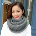 thumbnail image 2 of Zeus Fall Winter Warm Fashion Women Solid Color Pullover Neckerchief Knitted Scarf, 2 of 7
