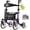 Purple, variant on VOCIC Ultra-Compact Rollator Walker for Seniors with Seat, 9.5" Wheels, 300 lbs Capacity, Aluminum, Red