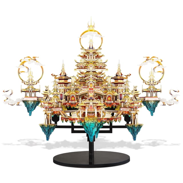 Kit de maquetas de rompecabezas asiáticos de metal 3D Piececool LINGXIAO Palace