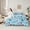 Blue, variant on Feelyou Cute Raccoon Bear Bedding Comforter Set 7 Pieces, Rustic Fox Squirrel Full Bedding Set, Kawaii Jungle Animals Reversible Fitted Sheet Flat Sheet, Breathable Home Decor