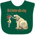thumbnail image 3 of Inktastic Life is Better with a Dog Boys or Girls Baby Bib, 3 of 4