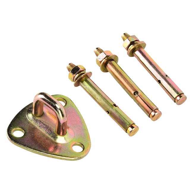 LAFGUR Safety Rope Expansion Screw Eye Plate Hook Bracket Set Steel Anchor Home Fire Escape Fastening Device,Expansion Screws Bracket,Safety Rope Hook With Screws