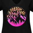 thumbnail image 4 of Inktastic Pigeon Forge, Tennessee- Mountains in Sunrise Colors Women's Plus Size V-Neck T-Shirt, 4 of 5