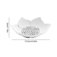 thumbnail image 4 of Billuyoard Placa de almacenamiento Soporte de drenaje de silicona Organizador de almacenamiento en forma de flor para baño Cocina, Blanco cremoso Type3 NO3 Billuyoard HA003269-04, 4 of 6