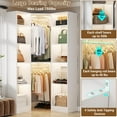 thumbnail image 6 of Aheaplus Freestanding Corner Closet Organizer, 39.2" W x 80" H - 12 Shelves & 2 Hanging Rods, Space-Saving for Walk-in Closets,White, 6 of 7