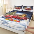 thumbnail image 3 of Homewish Kids Christmas Gifts Full Size Sheets,Chic Xmas Tree Bed Sheets,Happy New Year Sheet Sets For Girl Kids,Luxury Bedroom Decor,4pcs, 3 of 7