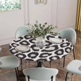 thumbnail image 5 of Leopard Printed Round Tablecloth for 45-54 Inch Tables,Fitted Table Cover with Elastic Edge,Farmhouse Vintage Animals Black Grey Waterproof Outdoor Table Cloth Protector for Patio Garden Dinner, 5 of 9