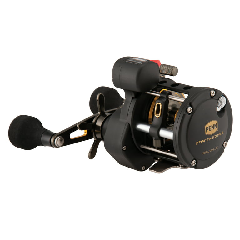 PENN Fathom Level Wind Conventional Reel, Size 15, Right-Hand Position 