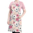 thumbnail image 5 of Pioneer Flower Floral Print Pattern Apron for Women and Men, Cotton Linen Waterproof with Pockets, Adjustable, 33x27 Inch for Kitchen, Gardening, BBQ, Salon, 5 of 6