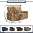 thumbnail image 3 of Jiueut Wood Texture Pattern Recliner Loveseat Cover, Anti-Slip Couch Cover Comfortable Sofa Slipcover with Elastic Bottom Universal Fit for Most Recliners, 3 of 7