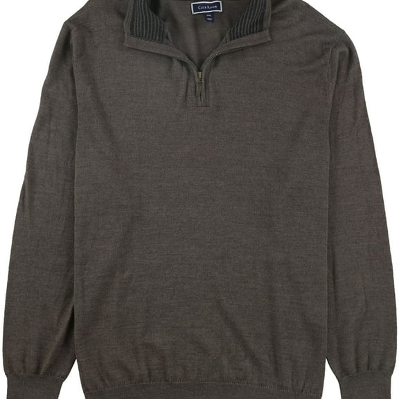 Club Room Mens LS Knit Pullover Sweater, Brown, Small