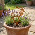 thumbnail image 6 of CoreLiving Garden Stake Garden Sculptures and Decor Metal Yard Art Rustic Cat Decor Weatherproof Lawn Ornament Durable Brown Finish Animal Sculpture, 6 of 9