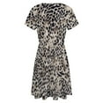 thumbnail image 5 of Glacier Black And Gray Cheetah Print Short Sleeve Dress Women Summer Evening Dresses Ladies Sundress, 5 of 7