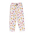 thumbnail image 6 of Uemuo Cartoon Birds & Flowers Pattern Women's Wide Leg Palazzo Lounge Pants with Pockets Light Weight Loose Comfy Casual Pajama Pants-, 6 of 9