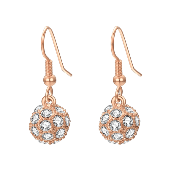 Yoursfs Cubic Zirconia Drop Earrings for Women Rose Gold Plated Hypoallergenic Sparkling Grance Pierced Earring Fashion Jewelry Gift