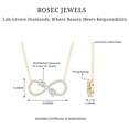 thumbnail image 6 of Rosec Jewels Lab Created Diamond Infinity Knot Necklace for Women (EF-VS Quality) Ready to Gift for Anniversary, 10K Yellow Gold, 6 of 7