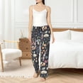 thumbnail image 4 of Fotbe Wildflower Watercolor 1 Pantalones de Pijama para Mujer, Pantalones de Dormir, Pantalones Pj con Cordón y Bolsillos-Small, 4 of 6