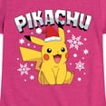 thumbnail image 3 of Pokémon - Pikachu With Hat - Youth Girls Short Sleeve Graphic T-Shirt, 3 of 5