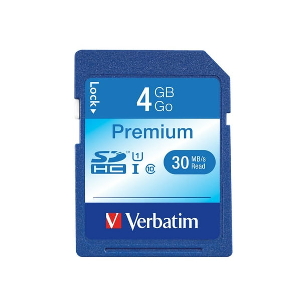 Verbatim - Carte Mémoire Flash - 4 GB - Classe 10 - SDHC - pour P/N: 97705, 97706, 97709