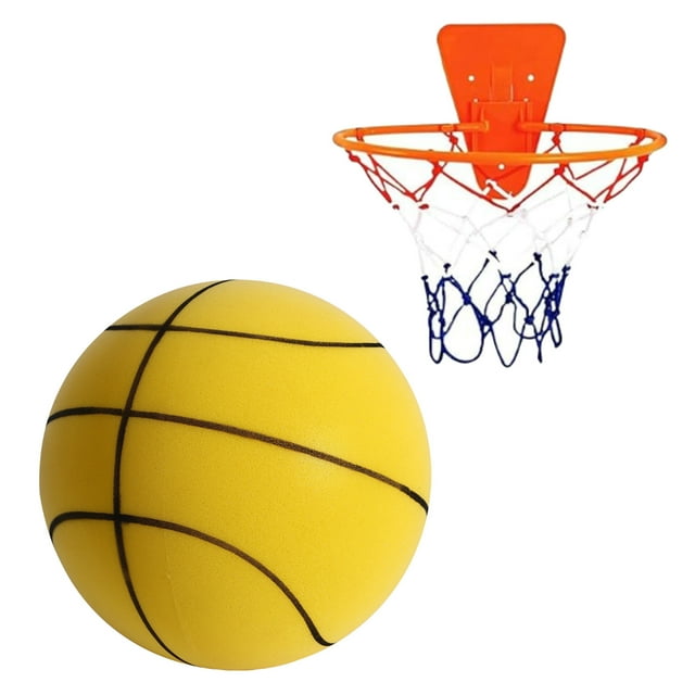 Indoor Training Basketball Set High Density Foam Quiet Dribbling For Skill Development And Various Activities