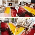 thumbnail image 5 of 5'x8' Area Rugs, Red Yellow Indoor Outdoor Area Rug for Living Room Bedroom, Modern Oil Painting Abstract Color Block Washable Bathroom Rugs Kitchen Floor Carpet Mats Home Decor Aesthetic, 5 of 8
