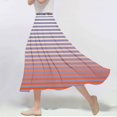 thumbnail image 2 of ameIAEA Women A-Line High Waist Midi Skirt Color Block Ruffle Flowy Skirts 2024 Fall Trendy Skirt, 2 of 6