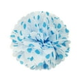thumbnail image 2 of Wrapables® 12" Set of 3 Tissue Pom Poms Party Decorations for Weddings, Birthday Parties Baby Showers and Nursery Décor, Blue/ Navy/ Blue Polka Dots, 2 of 4