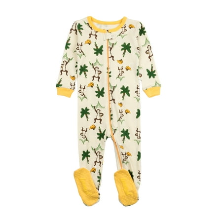 

Leveret Kids Footed Cotton Pajama Monkey w/Banane 2 Year