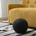 thumbnail image 2 of 9 inch Boucle Ball Throw Pillow Nordic Round Toss Pillow Detachable Sphere Shaped Decorative Pillow for Couch, Sofa, Bedroom (Black, 9 inch), 2 of 8