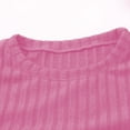 thumbnail image 4 of VISALY Women's Knit Dress Round Neck Casual Tunic Dress Slimming Fitted Dress Fall Trendy Elegant Dresses for Women Long Sleeve Crew Neck Soft Pullover Dress Basic Knit Sweater Dress Pink L, 4 of 9